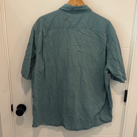🏴 Wrangler Green Casual Button Down Shirt size XXL - Picture 7 of 9